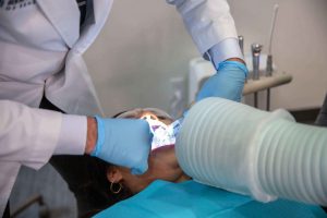 Tooth extraction using an Isolite